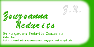 zsuzsanna medurits business card